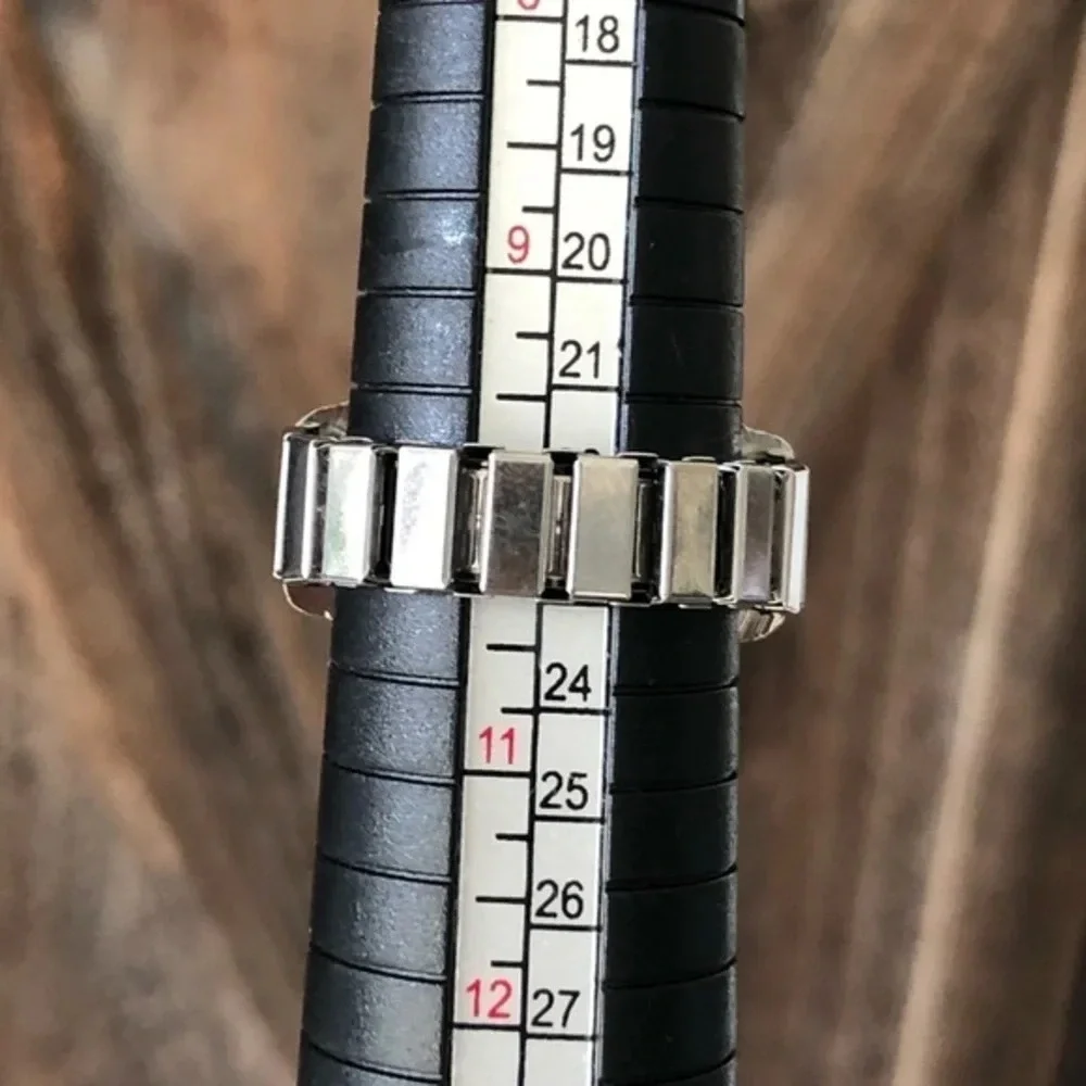 Green & Silver Analog Stretch Ring Watch NWT